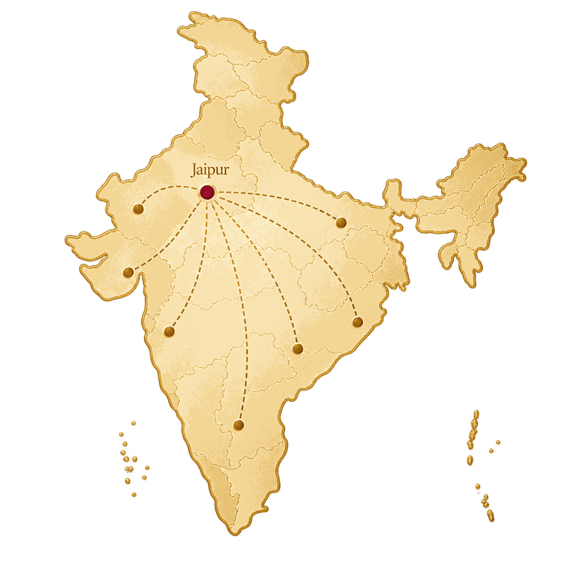 Journey from Jaipur across India